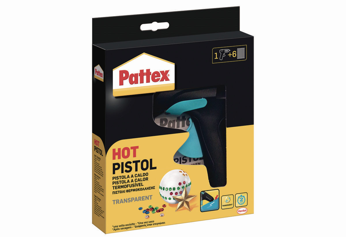 Απεικονίζεται το πιστόλι θερμοκόλλησης 